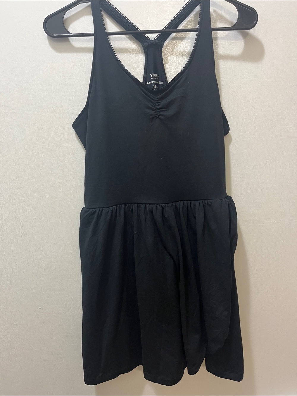 Abercrombie YPB Black Wrap Athletic Dress NWOT 17/18